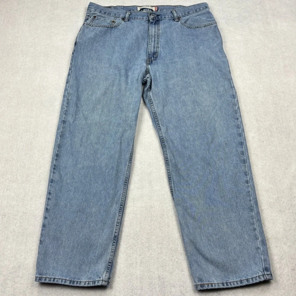 Levis Jeans Mens 38x30 Light Wash Relaxed Fit Tapered Leg 100 Cotton Denim Pants